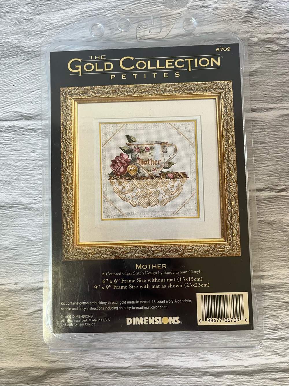 New Dimensions Gold Collection Petites "Mother" Teacup Counted Cross Stitch